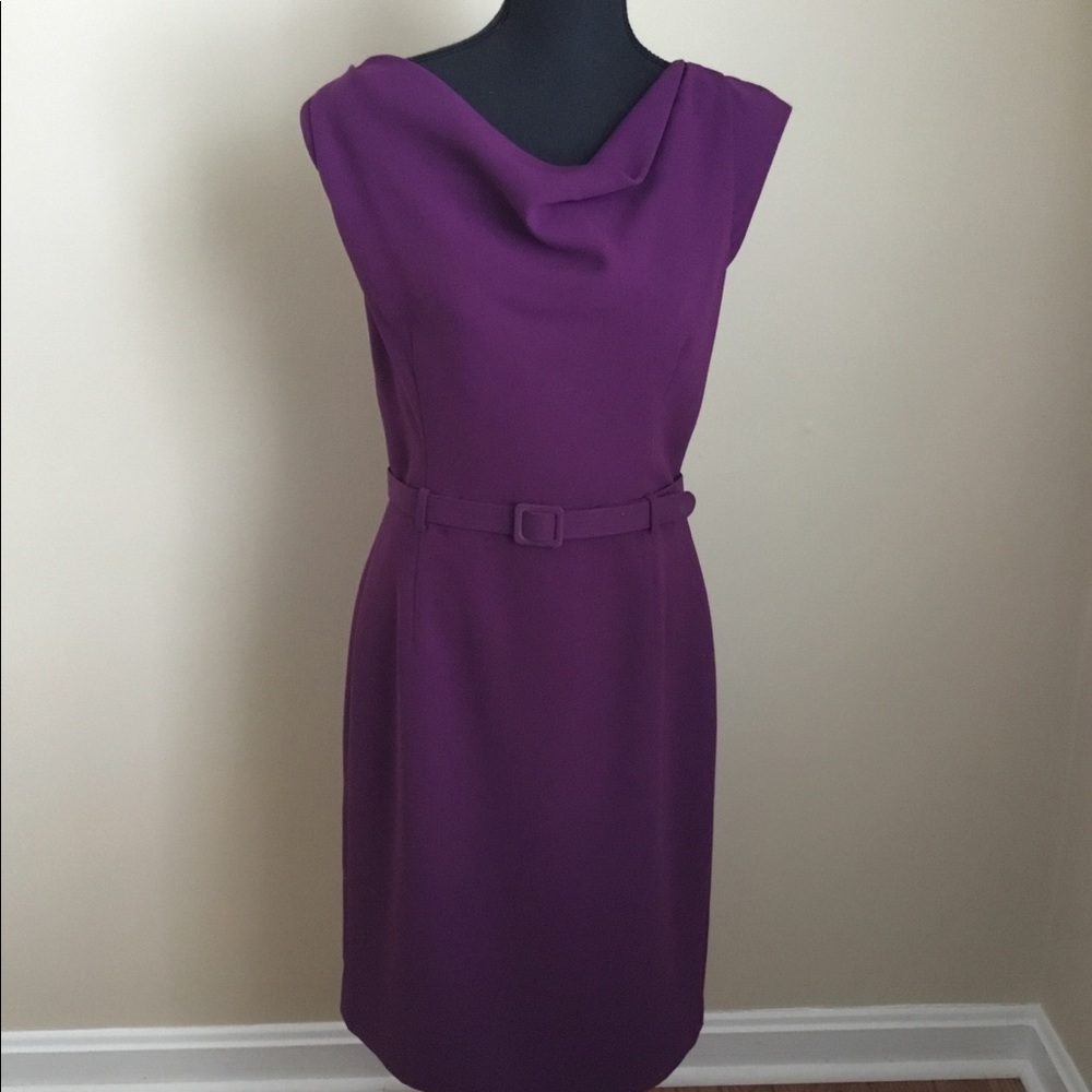 Banana Republic Purple Sleeveless Dress w/Belt